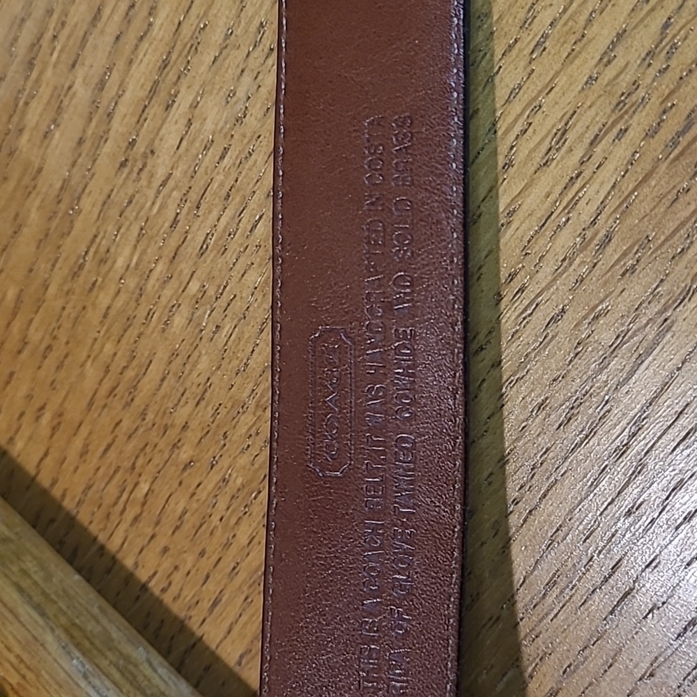COACH Black Leather Belt w/gold buckle #7600, 38" x 1", Classic Design, … - Picture 4 of 7